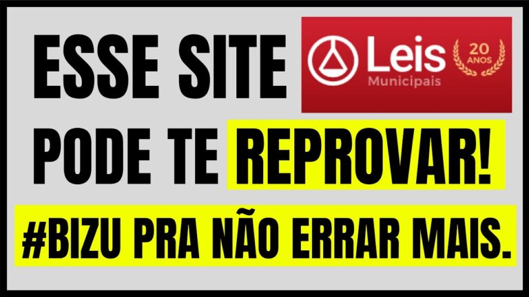 O site “LEIS MUNICIPAIS” não é totalmente confiável e pode comprometer a sua aprovação!